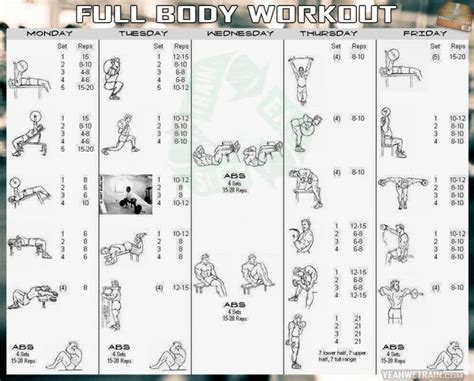 Week Full Body Workout Plan Fitness Healthy Workouts