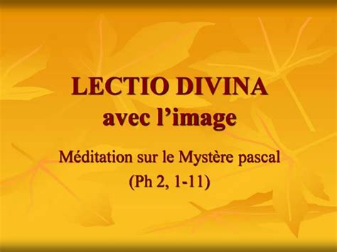 Ppt Lectio Divina Avec L Image Powerpoint Presentation Free Download