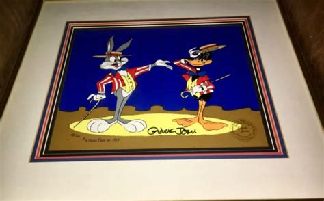 Bugs Bunny Cel Warner Bros Daffy Duck Show Time Signed Chuck Jones Cell