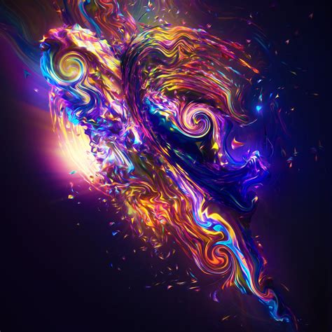 Download Carnival Colorful Fractal Abstract Wallpaper 2248x2248