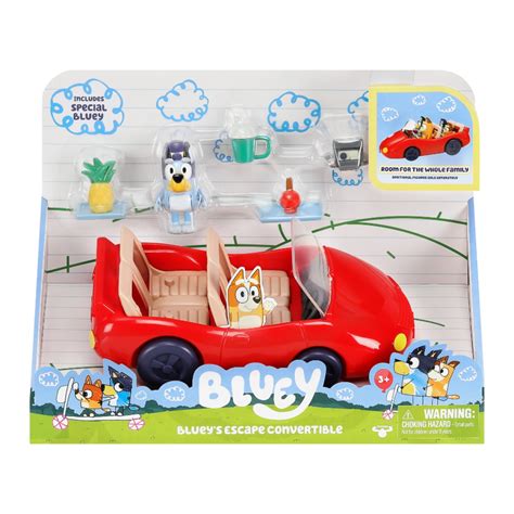 Bluey Escape Convertible Car With Figure And Accessories Toy Brands A K