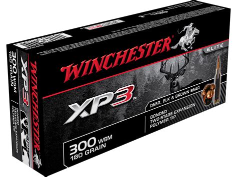 Winchester Ammo 300 Winchester Short Mag Wsm 180 Grain Xp3 Case Of