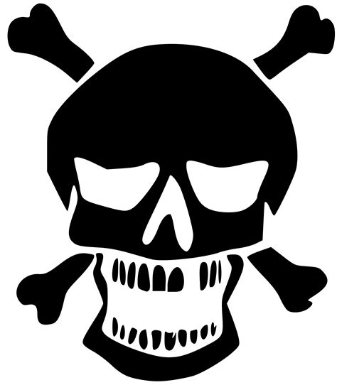 Simple Skull And Crossbones Clipart Skull Logo Skulls Drawing