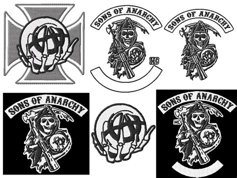 Sons Of Anarchy Embroidery Designs Set 2 Szs