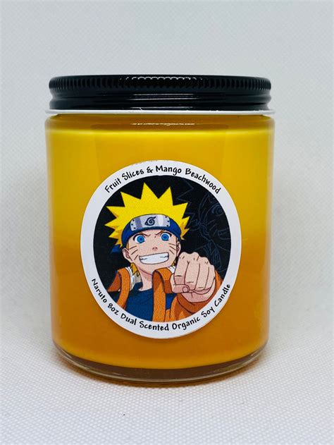 Anime Scented Candle 8oz Dual Scent Of Fruit Slices And Mango Etsy