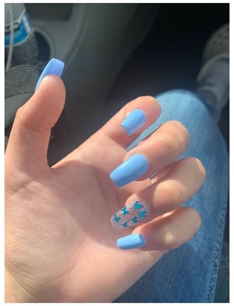 60 Prettiest Summer Nail Colors Of 2021 Blue Gel Nails Acrylic