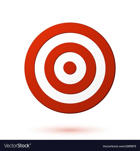 Red Target Icon Royalty Free Vector Image Vectorstock