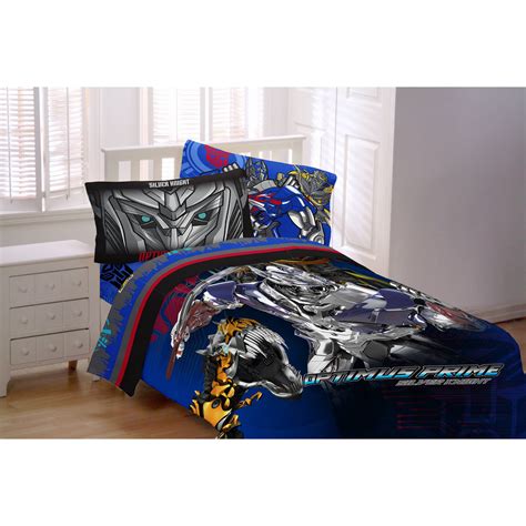 Transformers Silver Knight Babes Twin Comforter Sheets Piece Bed In A Bag Walmart Com