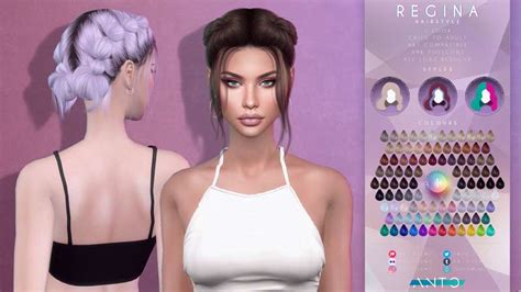Regina Hairstyle Requires The Chromatic Collection 1 By Antosims