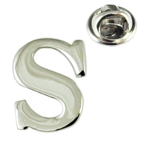 Alphabet Letter S Lapel Pin Badge From Ties Planet Uk