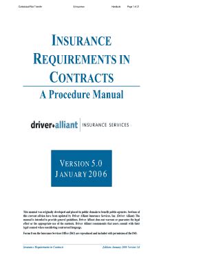 April 2016 version 9 i. Alliant Insurance Requirements In Contracts - Fill Online, Printable, Fillable, Blank | PDFfiller