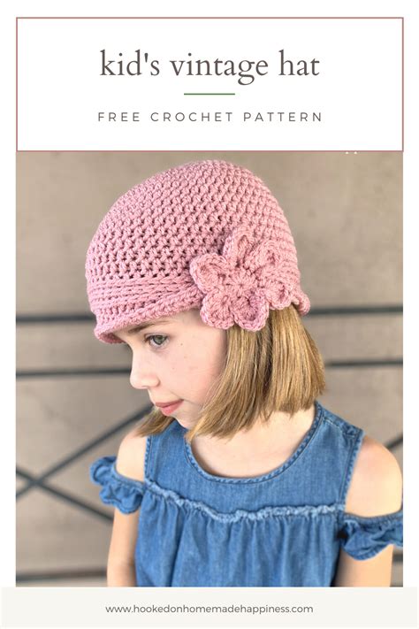 Kids Vintage Hat Crochet Pattern Cal For A Cause Hooked On