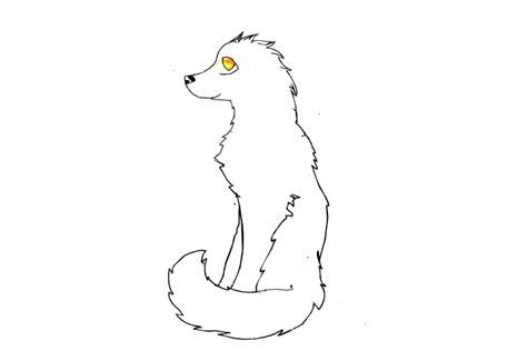 Anime Wolf Lineart By Dawnfeather Cat On Deviantart