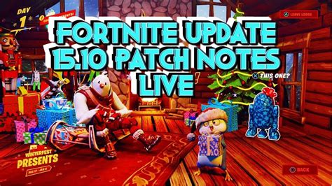 Fortnite Update 1510 Patch Notes Live Youtube