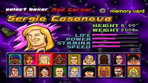 Contender 2 Victory Boxing Contender All Characters Ps1 Youtube