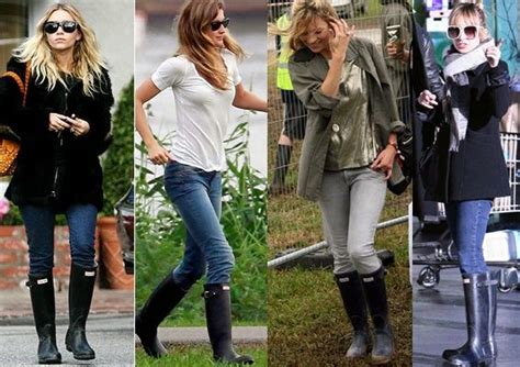 Celebs In Hunter Boots Ashley Olsen Gisele Kate Moss Nicole
