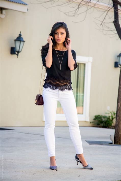 What To Wear With White Jeans A Dressed Up Look