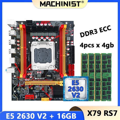 Machinista X79 Lga 2011 Conjunto De Combinação Placa Mãe Com Xeon E5 2630 V2 Kit Processador Cpu