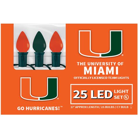 Miami Hurricanes Team Color Led Lights