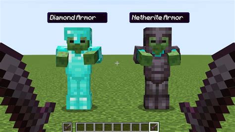Netherite Armor Vs Diamond Armor Youtube