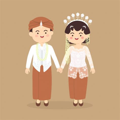 Gambar Kartun Pernikahan Adat Jawa