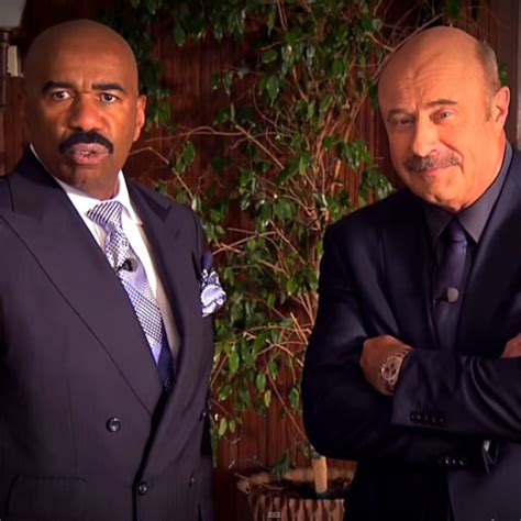 Dr Phil And Steve Harvey Compete In Biggest Mustache Showdown