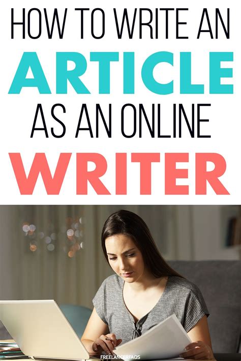How To Write An Article Writing Tips To Help You Write An Article If