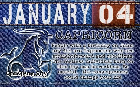 January 4 Birthday Horoscope Personality | Sun Signs
