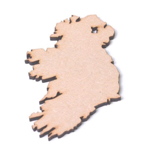Mdf Map Of Ireland Craft Blank Irish Map Shape Outline Cutout Ebay