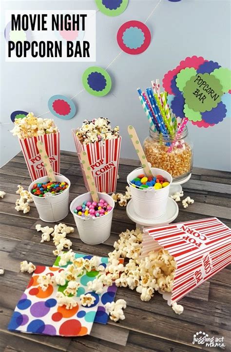 Movie Night Party Popcorn Bar Juggling Act Mama