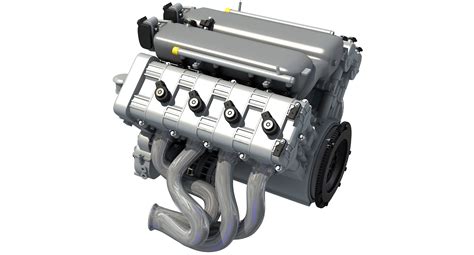 3d V Engine Model