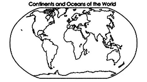 You are viewing some continents and oceans sheet sketch templates click on a template to sketch over it and color it in and share with your family and friends. Continent and Oceans of the World in World Map Coloring ...