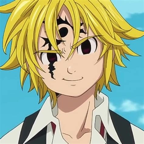 An Anime Character With Yellow Hair And Black Eyes