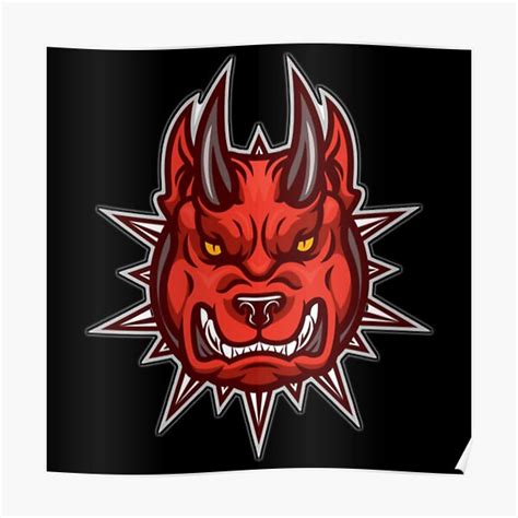 Devil Dog Logo Poster For Sale By Happiness0store Redbubble