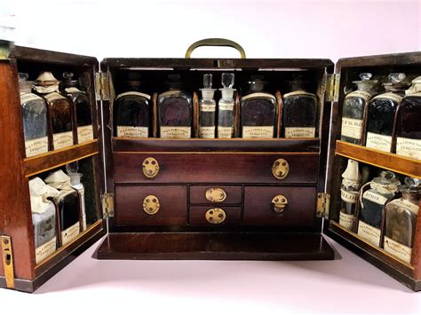 Antique Apothecary Cabinet With Some Amazing Contents 737171