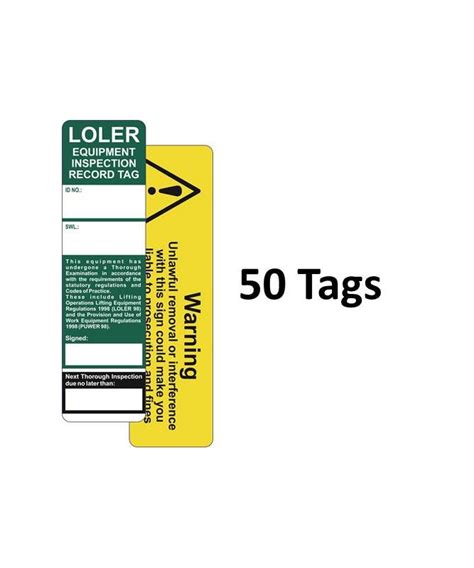 Feb 18, 2020 · download the general ladder safety inspection as a pdf. Loler Safety Inspection Tag