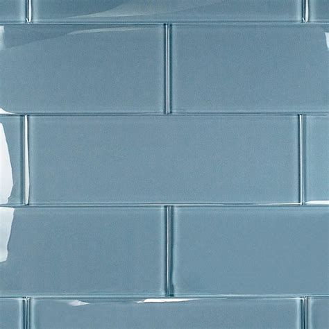 Ivy Hill Tile Contempo Blue Gray Polished 4 In X 12 In X 8 Mm Glass