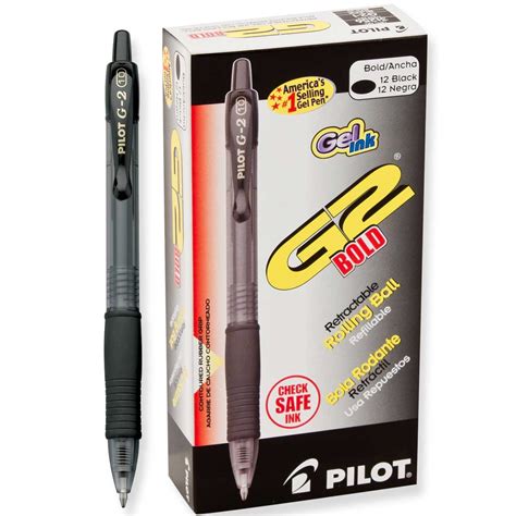 It's super smooth gel ink and it's comfortable rubber grip makes it stand out from other gel pens. Pilot G2 Bold Point Retractable Gel Pen - LD Products