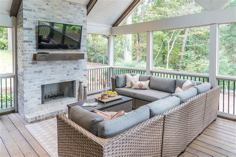 Outdoor Fireplace On Screened Porch I Am Chris