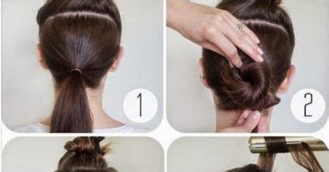 Straight and smooth hair women can try it. Curly Bun Tutorial for Straight Hair Step By Step ...