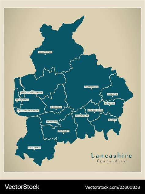 Map Of Lancashire County Map Of Lancashire North West England