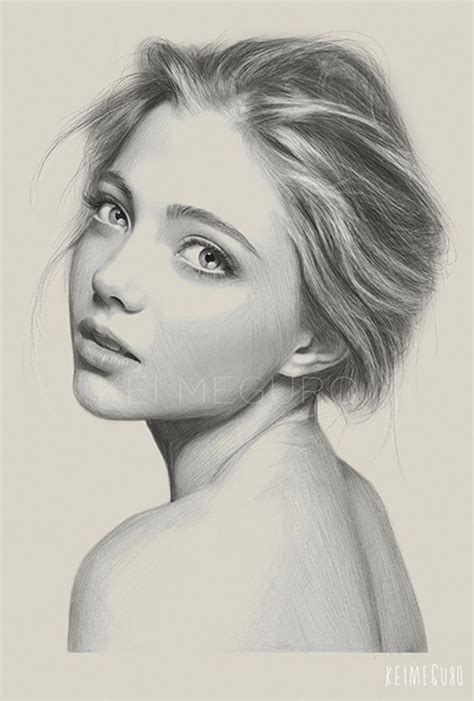 Beautiful Woman Face Drawing