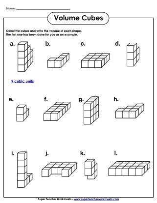Volume Of Cubes Worksheet