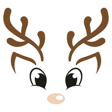 Reindeer Face SVG | Christmas Reindeer Svg | Svg Dxf Eps Pdf Png