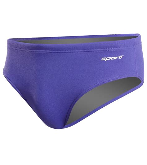 Sporti Poly Pro Solid Brief Swimsuit 34 Purple