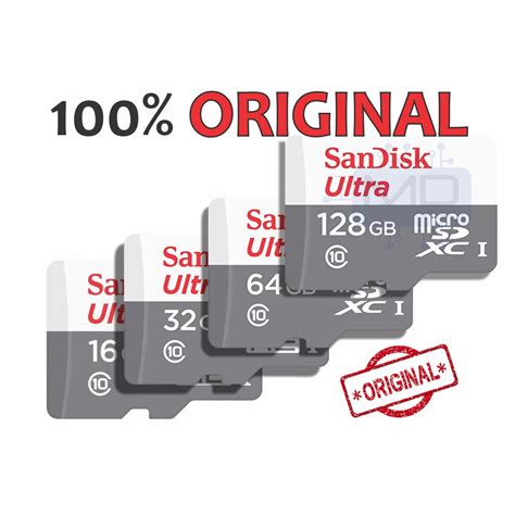 Cartão De Memoria 100 Original 32gb 64gb Sandisk Micro Sd Ultra Classe