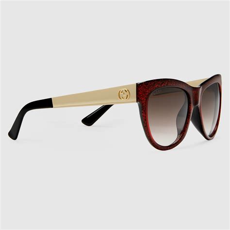Cat Eye Glitter Sunglasses Gucci Women S Sunglasses 434045j13501819