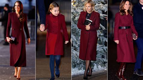 Why Royal Ladies Wore Burgundy At Kate Middleton S Christmas Carol Concert Hello