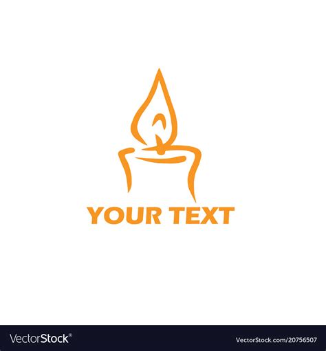 Candle Logo Template Design Royalty Free Vector Image