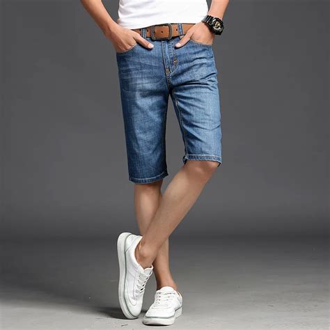 2018 Jeans Shorts Men Summer Shorts Male Teen Thin Stretch Denim Shorts Mens Trousers Short